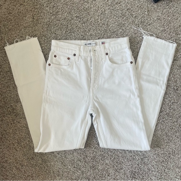 Re/done originals high rise ankle crop jeans - Picture 2 of 9